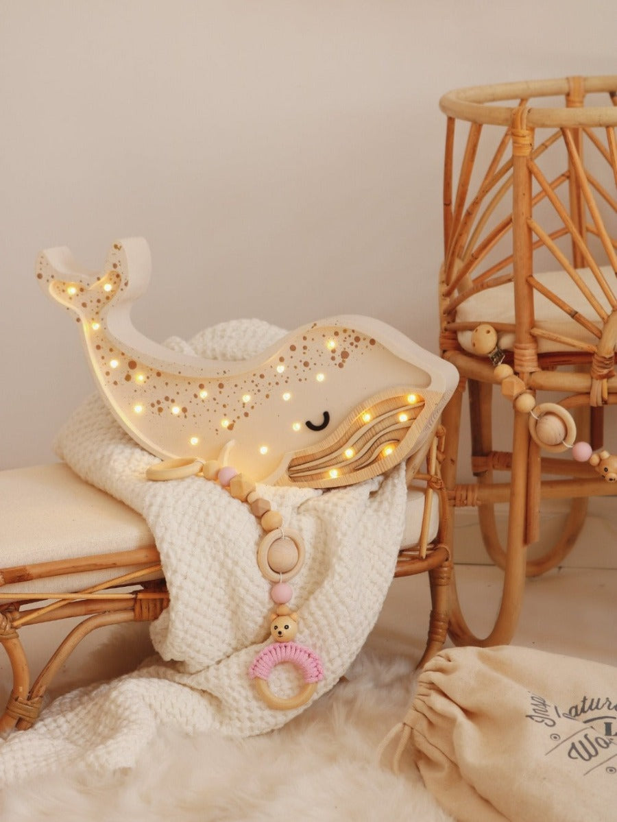 Lampi í barnaherbergi, hvalur frá Little Lights