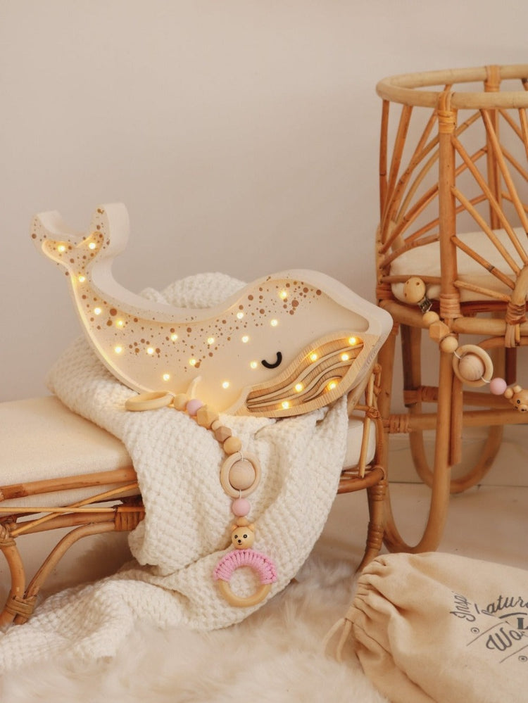 Lampi í barnaherbergi, hvalur frá Little Lights