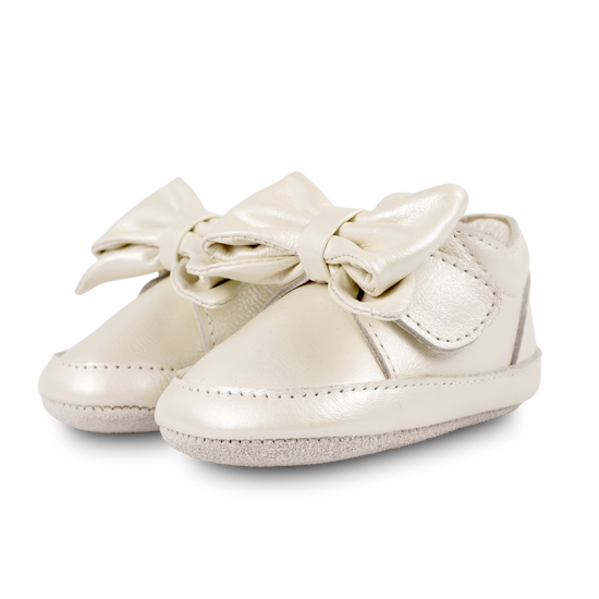 Leðurskór | Mileau Off White Metallic Leather