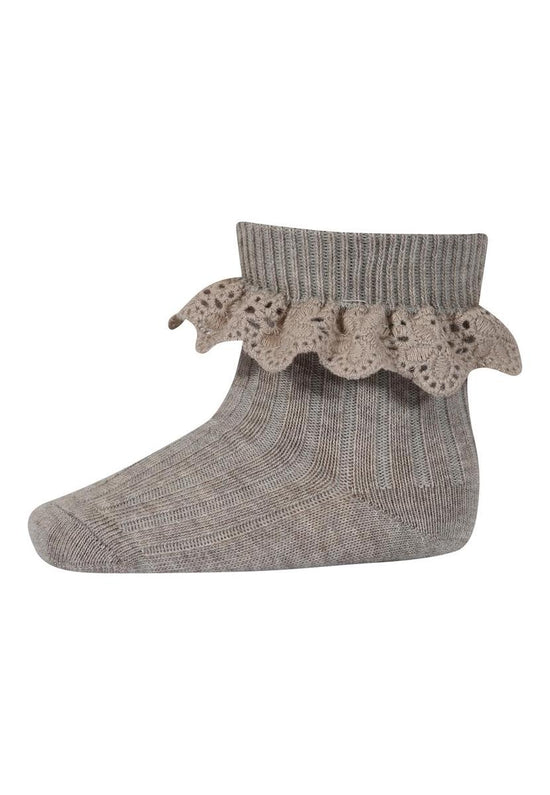 Sokkar | Lea Wool Lace Brown