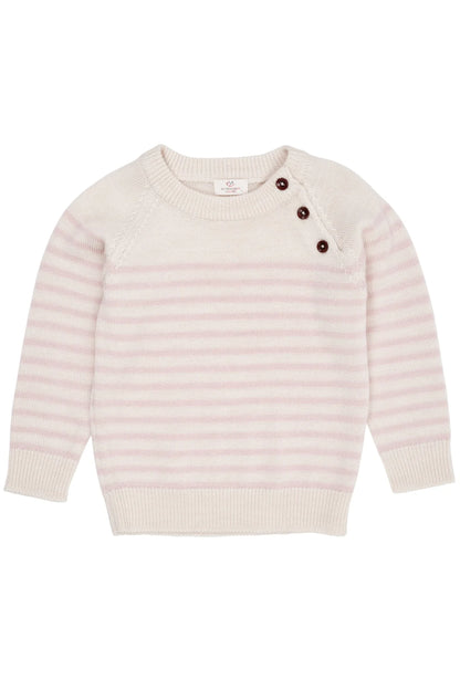 Ullarpeysa | Merino Clasic Striped Dusty Rose