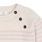 Ullarpeysa | Merino Clasic Striped Dusty Rose