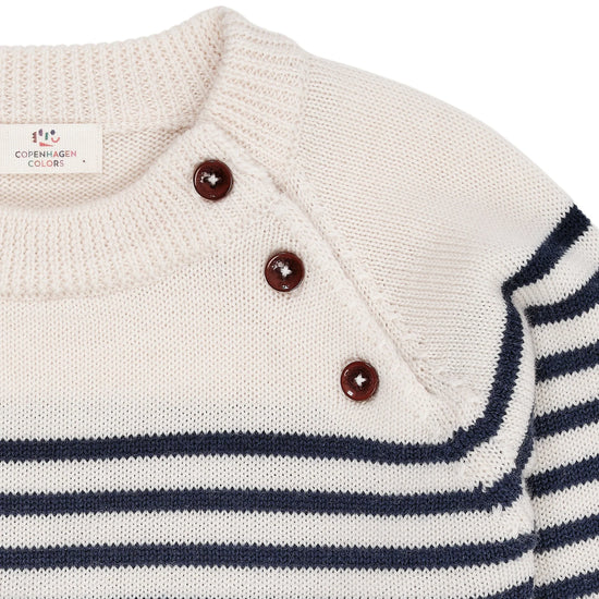 Ullarpeysa | Merino Clasic Striped Navy Stripe