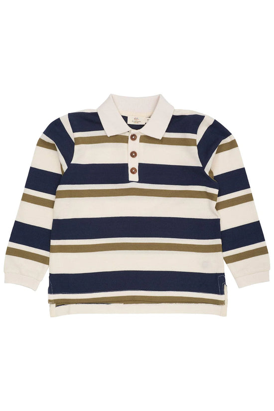 Bolur | Striped Pique Polo LS