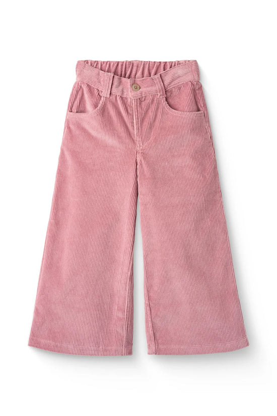 Flauelisbuxur | Corduroy w.Wide Leg & Emb.