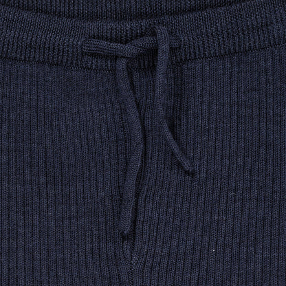 Ullarleggings | Merino Classic Rib Navy