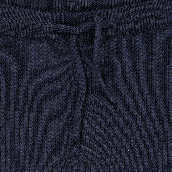 Ullarleggings | Merino Classic Rib Navy