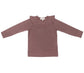 Ruffle Long Sleeve T | Copper