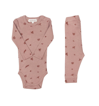 Long Sleeve Body + Pants Set | Rose Dust