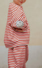 Buxur | Alvin Stripe Pompeian Red/Sandshell