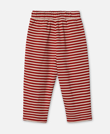 Buxur | Alvin Stripe Pompeian Red/Sandshell