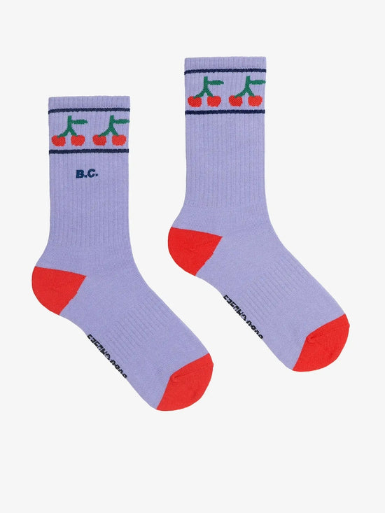 Bobo Cherry long socks | Purple