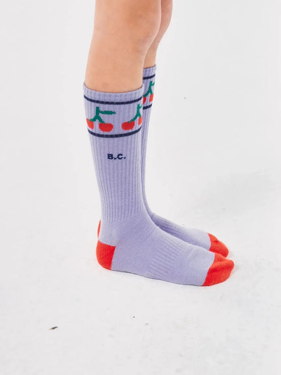 Bobo Cherry long socks | Purple