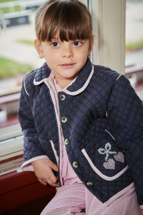 Jakki | Checkered Quilted w.Embroderie