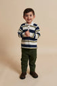 Bolur | Striped Pique Polo LS