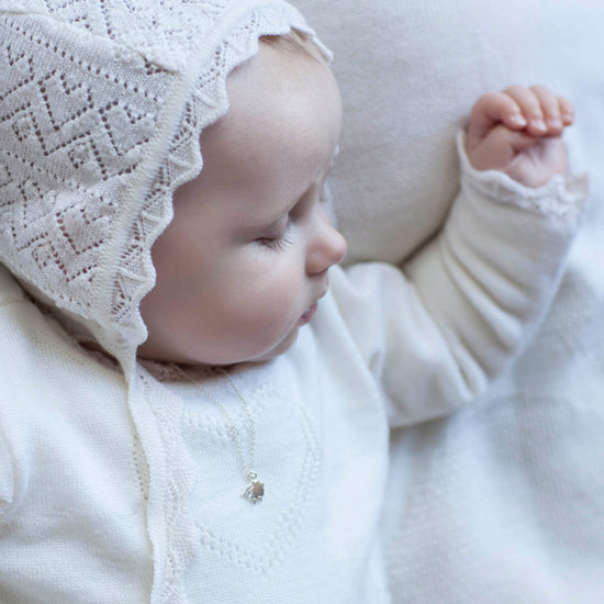 Skírnarhúfa | Christening Hat Merino White