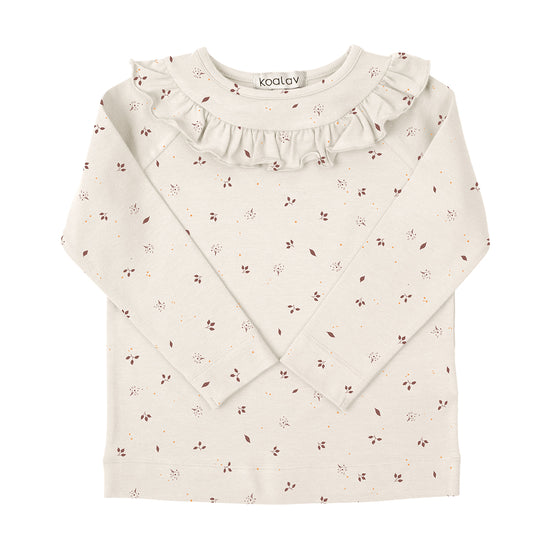 Bolur | Ruffle LS Autumn Bloom Burgundy