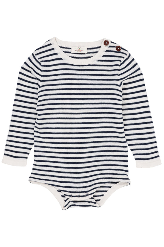 Samfella | Striped Cream Navy Comb