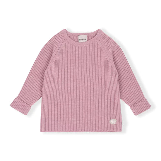 Peysa | Ribbed Merino Dusty Pink