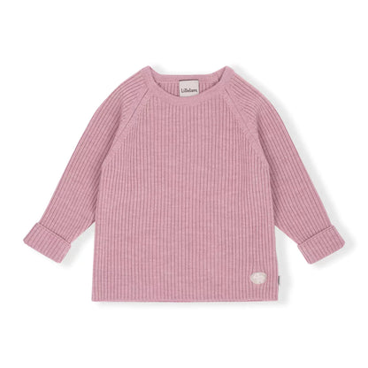 Peysa | Ribbed Merino Dusty Pink