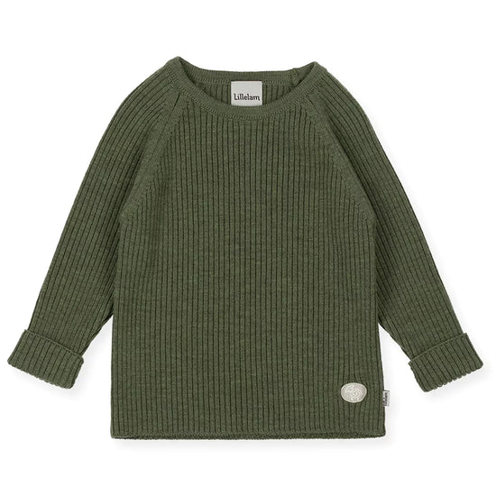 Peysa | Ribbed Merino Olive