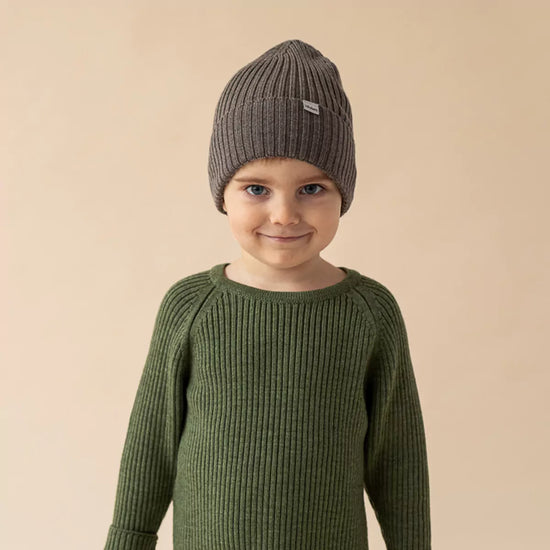 Húfa | Rib Merino Olive