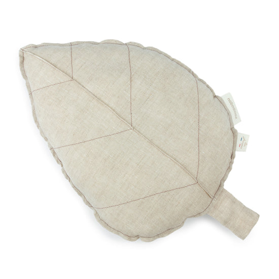 Lin français leaf cushion • greige