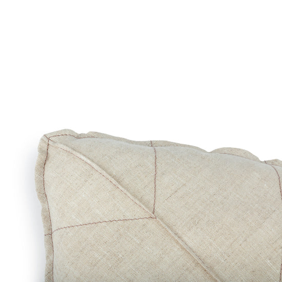Lin français leaf cushion • greige