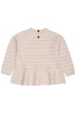 Ullarpeysa | Frill Pattern Cream&Bubblegum