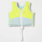 Sundvesti 1-2 Ára | Salty Shark Aqua Neon Yellow