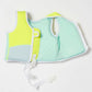 Sundvesti 1-2 Ára | Salty Shark Aqua Neon Yellow