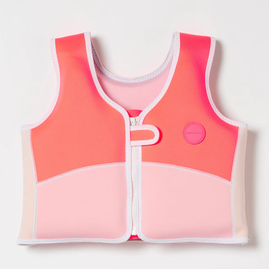 Sundvesti 3-6 Ára | Melody Mermaid Neon Strawberry