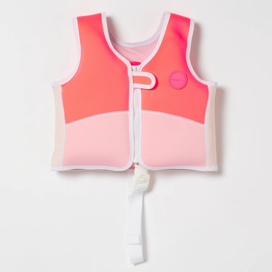 Sundvesti 2-3 Ára | Melody Mermaid Neon Strawberry