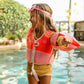 Sundvesti 2-3 Ára | Melody Mermaid Neon Strawberry