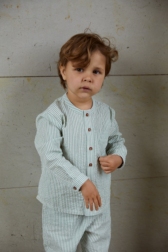 Skyrta | Seersucker w.Placket