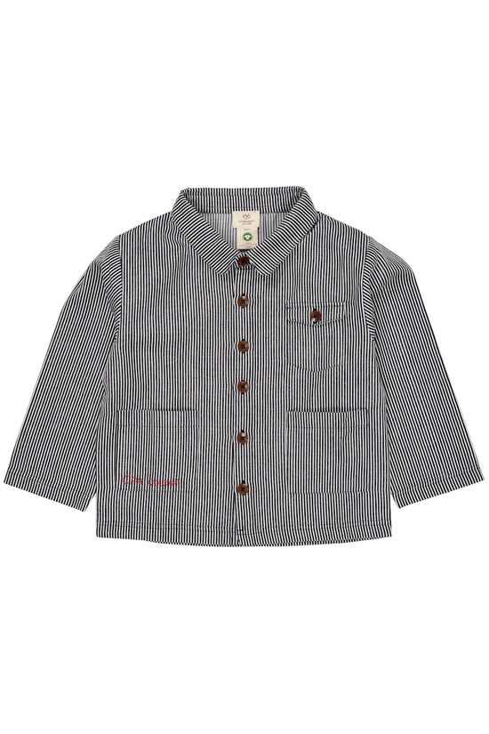 Jakki | Striped Twill Jacket w. Pockets