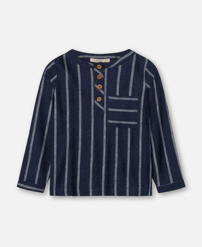 Skyrta | Vira LS Insignia Blue/Sandshell