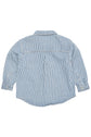 Skyrta | Twill Overshirt Denim Blue Stripe