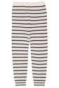 Ullarleggings | Merino Classic Rib CreamBrown&BlueCombi