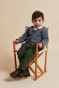 Ullarpeysa | Lambswool Grandad DK Grey&Navy