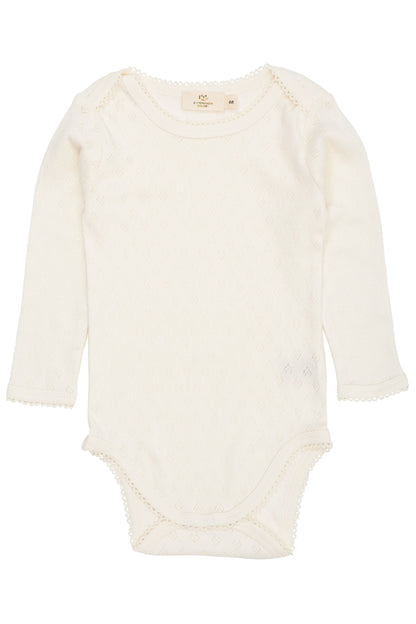 Samfella | Pointelle Heart Lapneck Body LS Cream