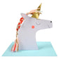 Afmæliskort | Unicorn 3D