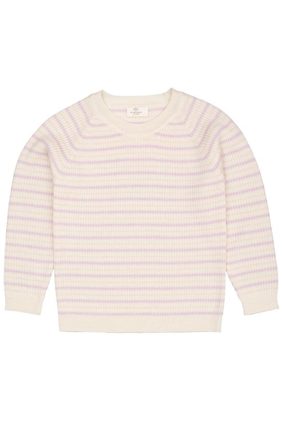 Ullarpeysa | Classic Rib CreamLavender&DustyRose