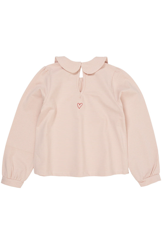 Bolur | Striped Blouse w.Collar LS