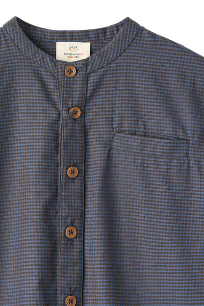 Skyrta | Check Placket Brown&Blue
