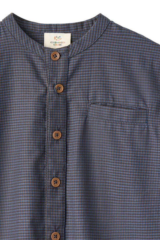 Skyrta | Check Placket Brown&Blue
