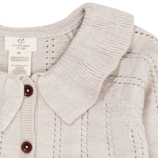 Ullarpeysa | Merino Pattern w.Collar Cream Melange