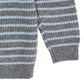 Kasmír Peysa | Cashmere Classic Rib Dusty Blue Stripe