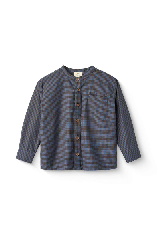 Skyrta | Check Placket Brown&Blue