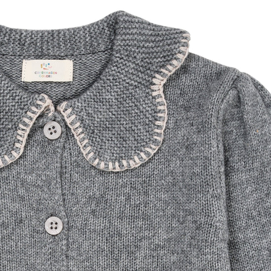 Kasmír Peysa | Grey Mel Collar